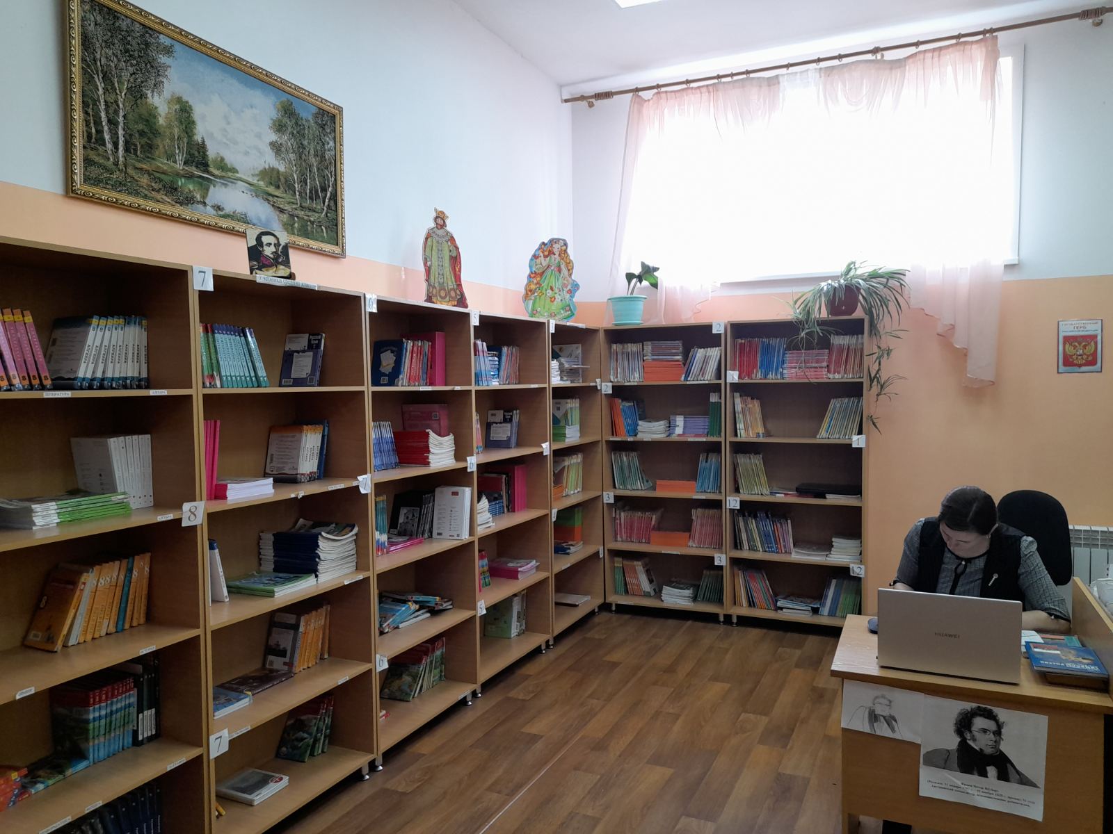 Школьная библиотека.